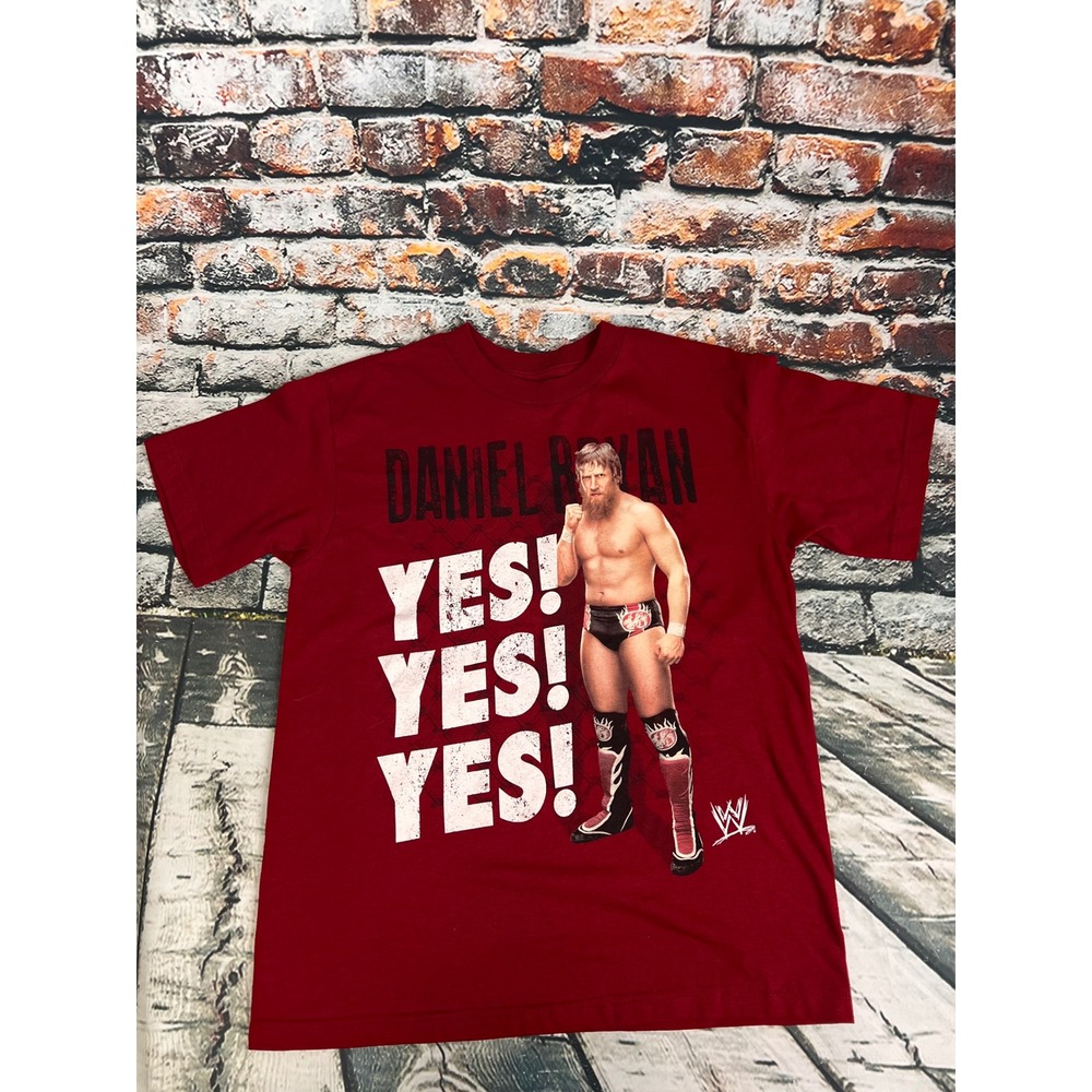 WWE Daniel Bryan Yes‎ Yes Yes Graphic Tee Red Mens Large 2013 Wrestling Shirt